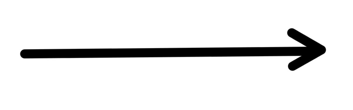 Simple black straight line arrow pointing right