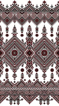Seamless ethnic pattern with geometric shapes, tribal motifs, and intricate traditional ornaments