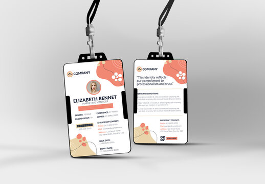 Corporate Id Card Template Layout