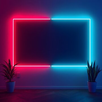 abstract colorful neon light black background