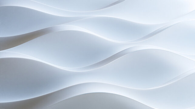 Abstract White Wave Pattern Modern 3D Surface Background