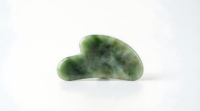 Smooth gua sha massage tool on white