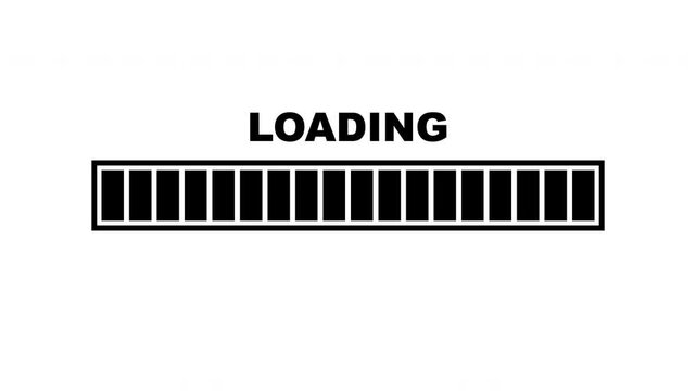 Loading progress bar icon. Digital buffering status indicator for web and software interface.
