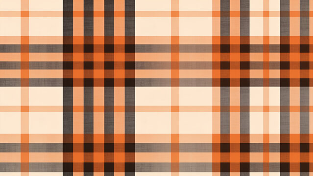 Elegant seamless gingham check pattern in a burnt orange and charcoal color scheme, soft gradient shading 