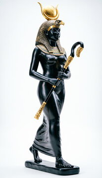 3D render of a statuette of the goddess Isis