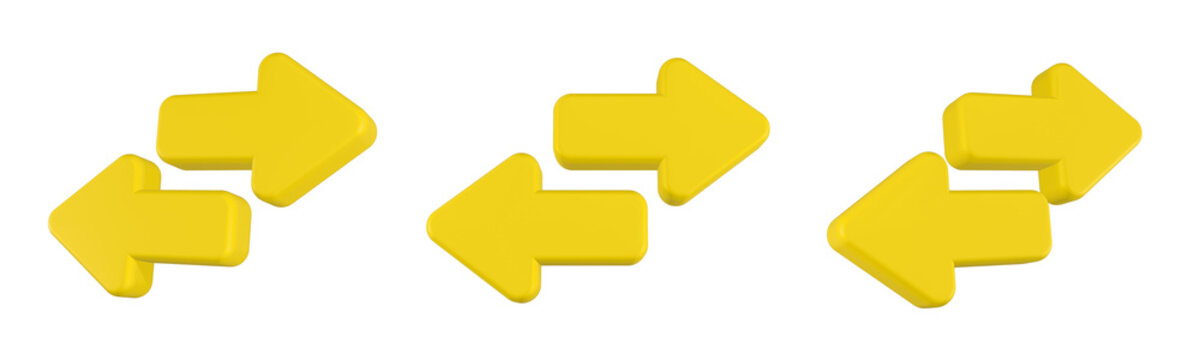 3d swap arrows icon rendering