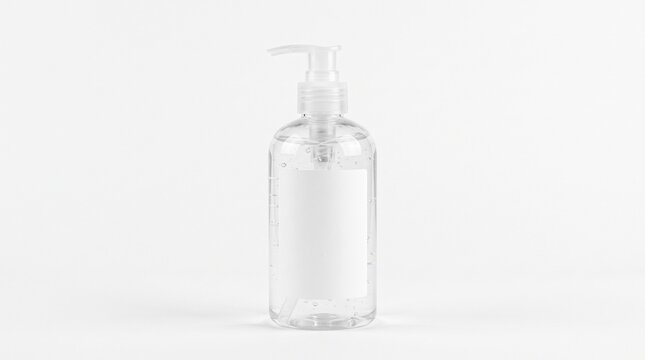 Bottle of Vodka, Water Bottle and Empty Glass Bottle with Cork Isolated on White Background for Beverage and Packaging Concepts