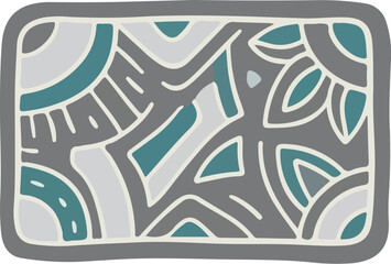 Fototapeta premium Abstract Hand Drawn Vector Illustration with Geometric Shapes