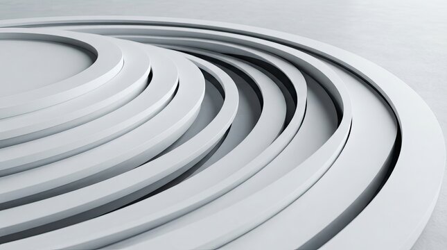 Abstract architectural detail of modern building steps in grayscale tones
