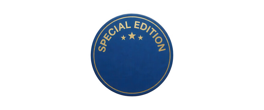 Blue Special Edition Circular Badge Transparent Background