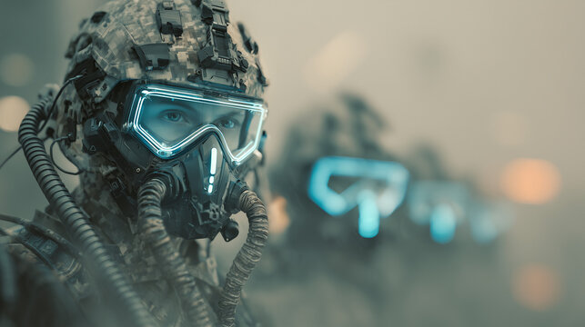 Future Explorer Wearing Advanced Protective Gear