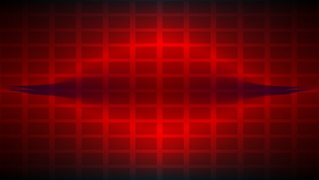 Abstract Red Glowing Grid Background with Dark Gradient and Futuristic Geometric Design