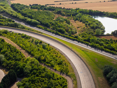 Rural Vehicle Testing Facility With Winding Tracks by Day