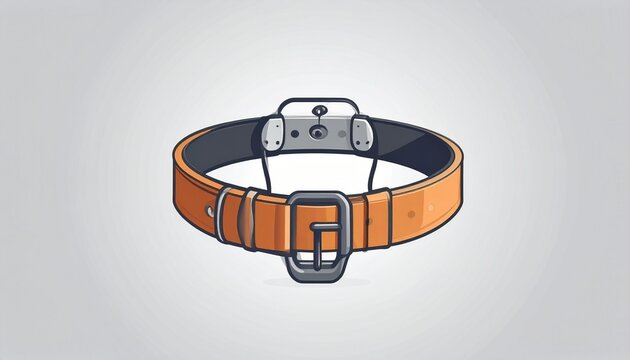 Modern Smartwatch with Leather Strap Illustration.