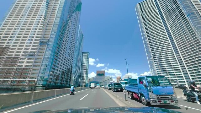 東京風景（晴海高層ビル群・環ニ道り）