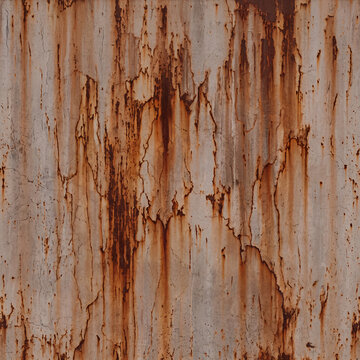 Seamless Heavy Rust Drips on Metal Plate Texture - Corroded Steel Background

Descripci&oacute;n: Seamless macro texture of a dark, intensely corroded iron plate covered in thick vertical rust runs, deep ora