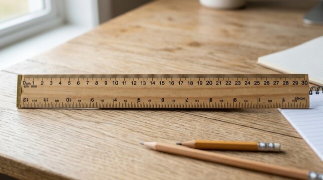 Wooden office ruler