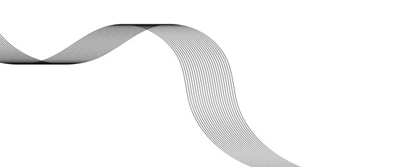 Fototapeta premium Abstract Minimalist Gradient Wavy Lines Background with Modern Flowing Curves for Web and Graphic Design 
