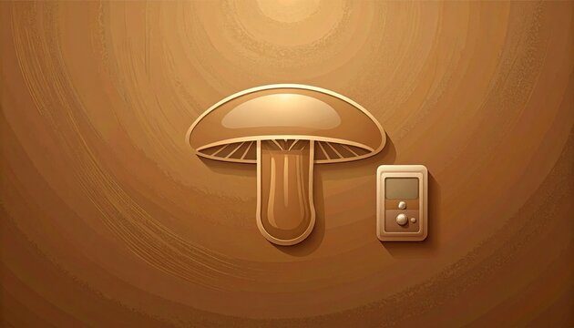 Minimalist Mushroom and Light Switch Wall Art Design.