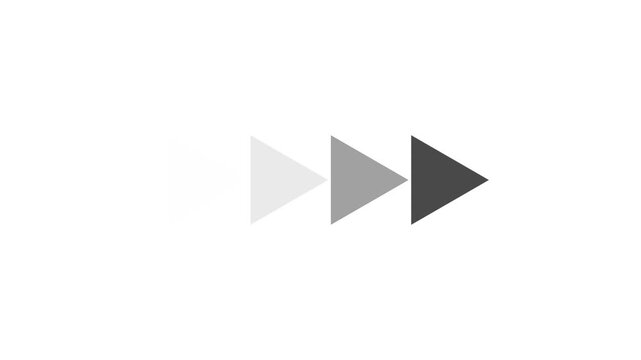 Arrow icons fade from dark gray to light gray across a white background