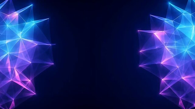 Presentation Background with Glowing Geometric Shapes for Modern Corporate Advertisement