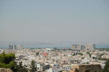 Naklejka premium Panoramic View of Carthage Cityscape from High Point