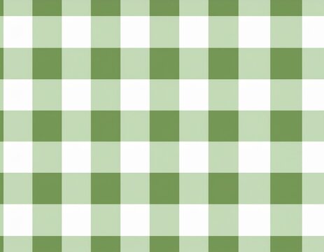 Sage green and white gingham check pattern background