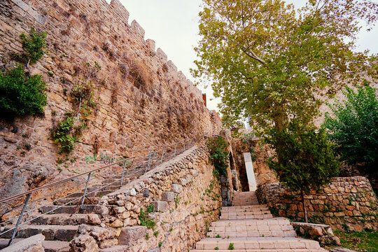 Ancient starecase leading to the upper level.