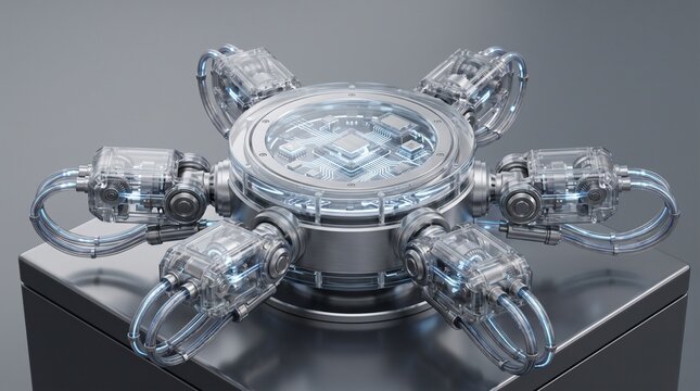 Advanced robotic control system with multiple transparent mechanical arms