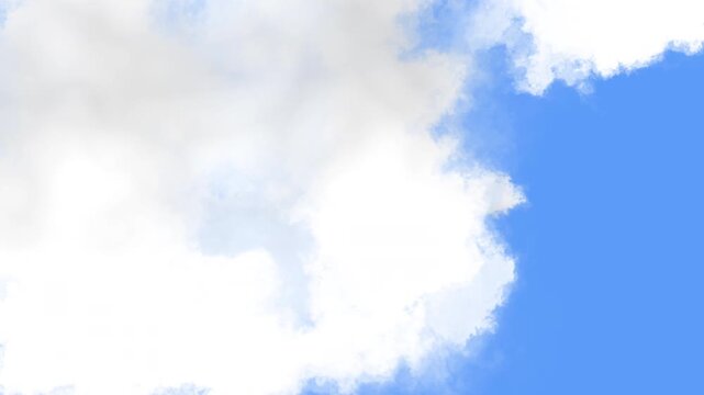 Soft white clouds in bright blue summer sky, clean airy loop for nature, travel and peaceful backgrounds.