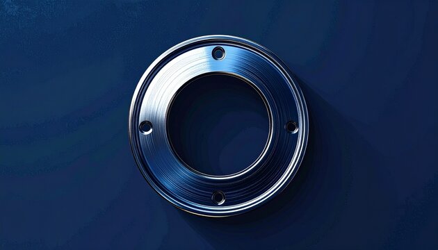 Close up of a metallic circular industrial component.