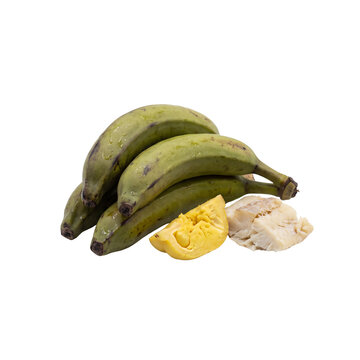 Boiled green bananas with ackee and saltfish transparent PNG cutout