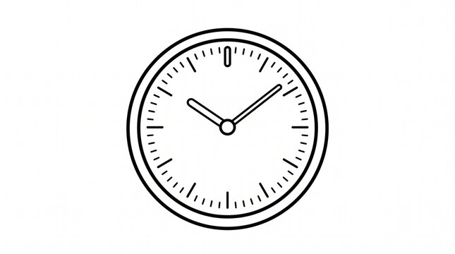 Minimalist Clock and Time Icon Collection with Alarm, Stopwatch, Hourglass and Watch Symbols