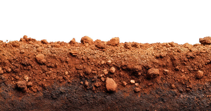 Rich soil transparent background.
