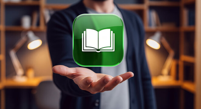 Novel book icon opened at fresh chapters, fiction emblem where evening stories and imagined worlds meet plot twists, cover love and paper joy in publishing promotions and reading club publications