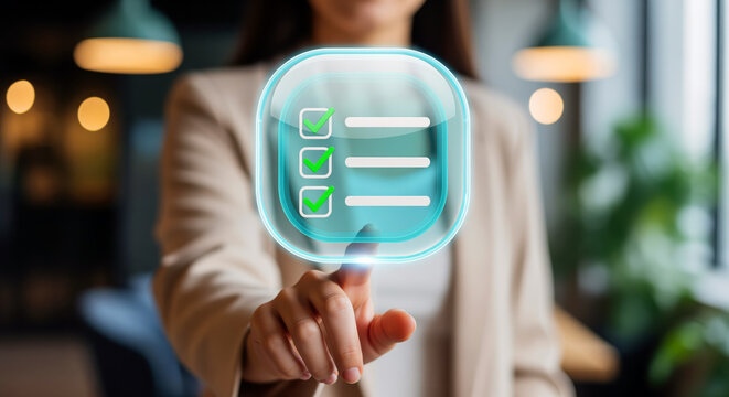 Routine checklist icon ticking off morning wins, habit emblem of steady practice and order, wellness routines and self discipline welcomed by healthy living publications and personal growth promotions