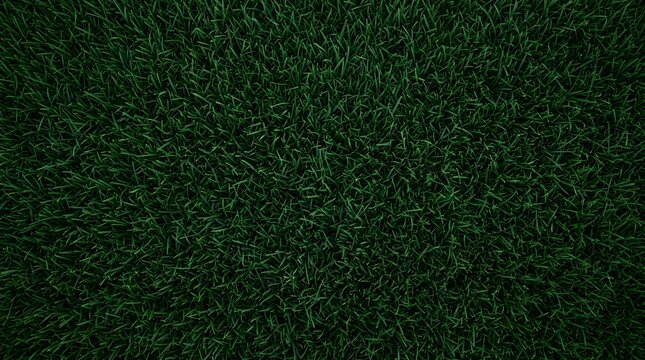 Uniform lush green grass texture background pattern with background botanical landscaping environment vegetation backyard