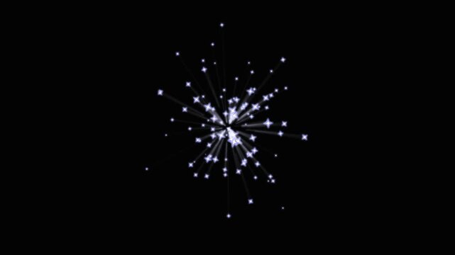 Glitter sparkles twinkle stars burst and twinkle sparkle stars explosion effect, celebrations revealing text or scene changes, star sparkle vector doodles on black screen background. 4k video