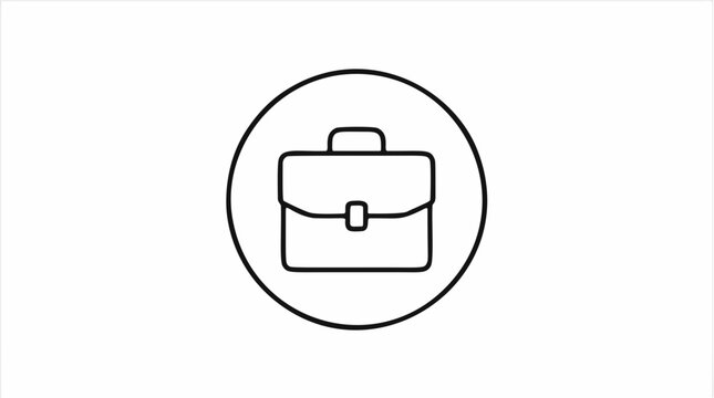 Minimalist Briefcase Icon Vector Illustration Symbolizing Professional Business Work and Career Employment