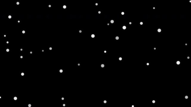 大粒の雪が降る透過オーバーレイ　冬のループ素材