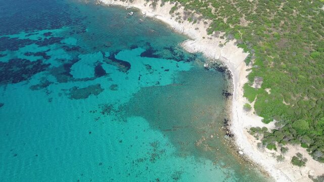 aerial view of tropical island
