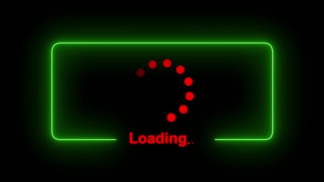 rotating loading circle with dotted progress animation. Circular loading indicator , loading and buffering icon animation-looped .4k video.