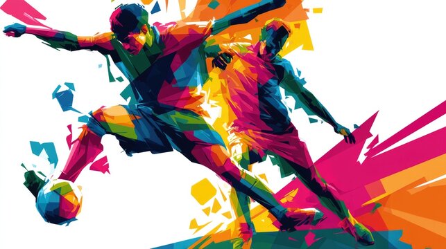 Illustration of Football In Action