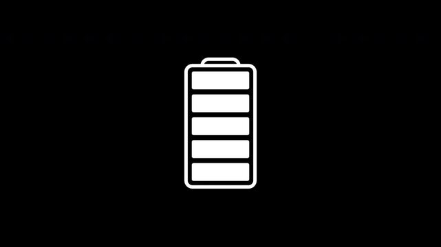 Vector accumulator battery charging. Motion graphics shape vector animation.