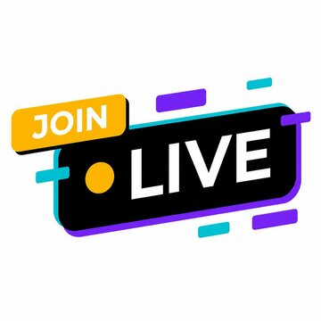 Join live stream invitation colorful modern graphic design