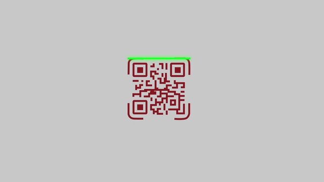 QR Code Scanning Icon with Modern Digital Scan Symbol Isolated on Transparent Background...Scanning QR Code Icon with Modern Digital Scan Symbol on Transparent Backgrounda