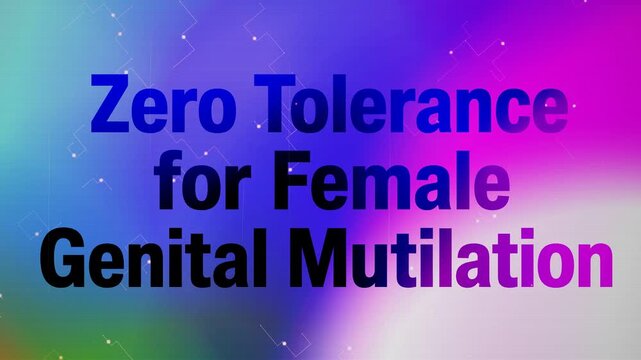 Zero Tolerance for Female Genital Mutilation Awareness Poster