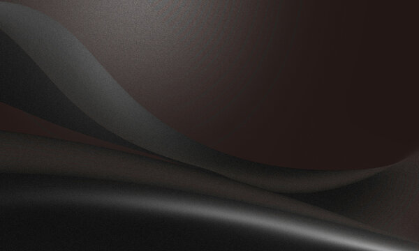 Abstract dark corporate background with elegant wave shapes and grainy matte texture