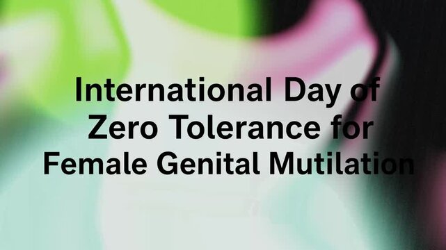 Abstract background with text on International Day of Zero Tolerance