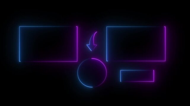 Subscribe button and outro for gaming and video channels Youtube End screen animation. neon glowing end screen . 4k motion video.